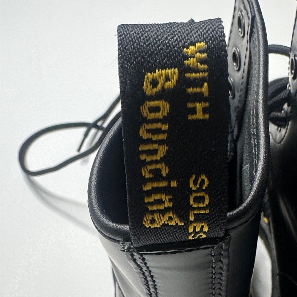 Dr Martens Smooth Leather Lace Up Boots in Black - Picture 9 of 11